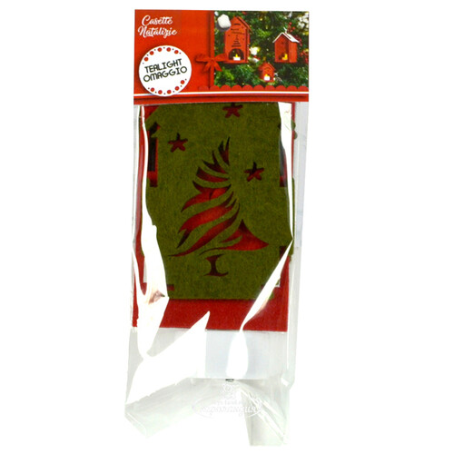 Новогодний Фонарик из фетра - Огни Лапландии 9 см, зелёный Due Esse Christmas
