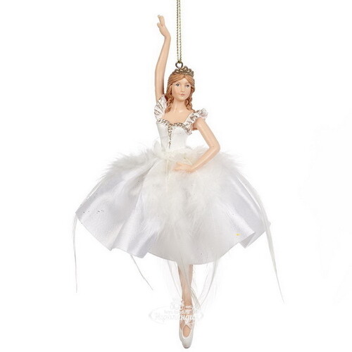 Елочная игрушка Балерина Летиция Орфэлла - Вальс Белоснежного Лотоса 18 см, подвеска Goodwill
