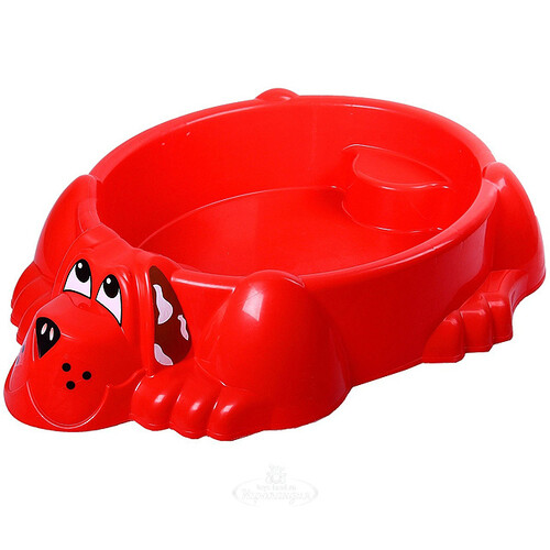 Песочница-бассейн детская "Собачка", красный, 115*92*25 см Marian Plast