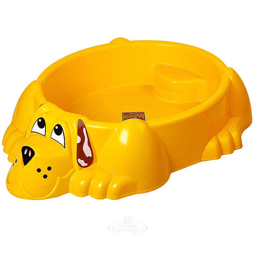 Песочница-бассейн детская "Собачка", желтый, 115*92*25 см Marian Plast