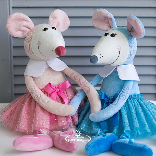 Мягкая игрушка Крыса - Балерина в голубом Лилу 31 см Budi Basa