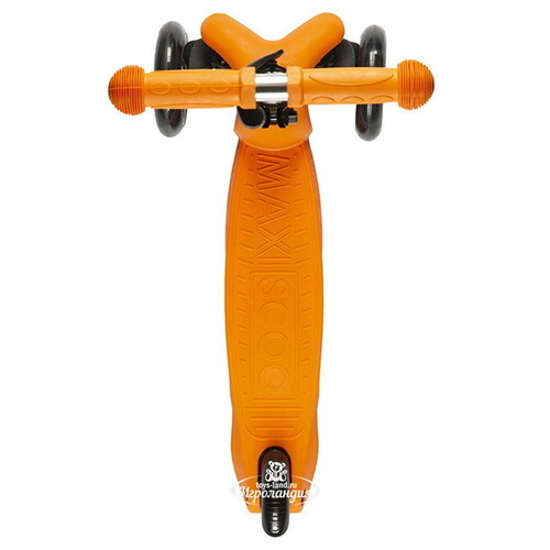 Трехколесный самокат Maxiscoo Baby оранжевый, светящиеся колeса 120/80 мм, до 20 кг Maxiscoo