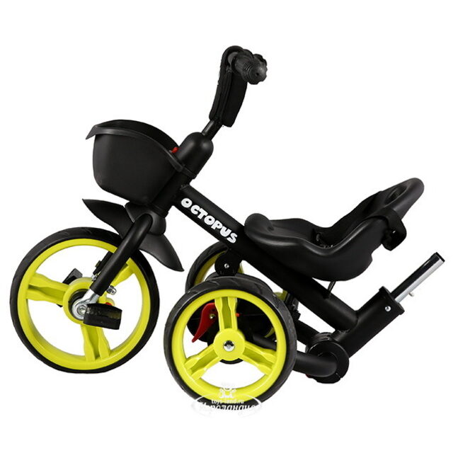 Трехколесный велосипед с ручкой Maxiscoo Octopus 8"/10" салатовый Maxiscoo (Максику)