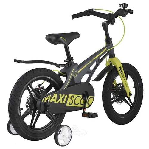 Двухколесный велосипед Maxiscoo Cosmic Delux 14" серый матовый Maxiscoo
