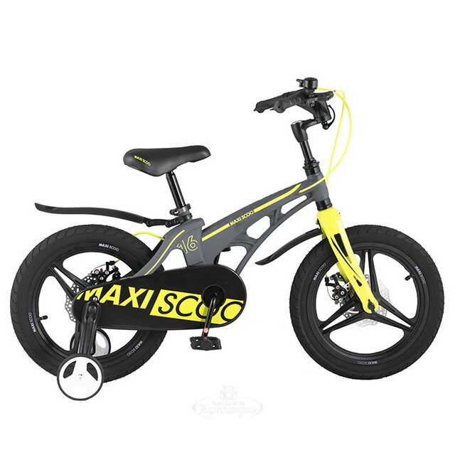 Двухколесный велосипед Maxiscoo Cosmic Delux 16" серый матовый Maxiscoo (Максику)