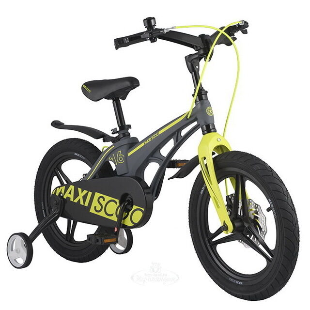 Двухколесный велосипед Maxiscoo Cosmic Delux 16" серый матовый Maxiscoo (Максику)