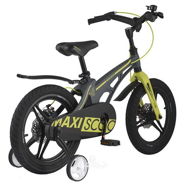 Двухколесный велосипед Maxiscoo Cosmic Delux 16" серый матовый Maxiscoo (Максику)