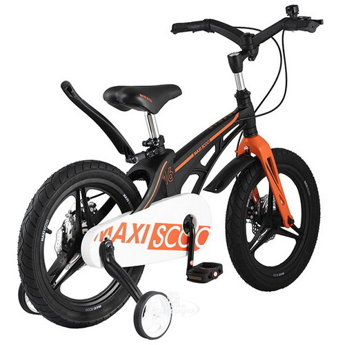 Двухколесный велосипед Maxiscoo Cosmic Delux 16" черный матовый Maxiscoo