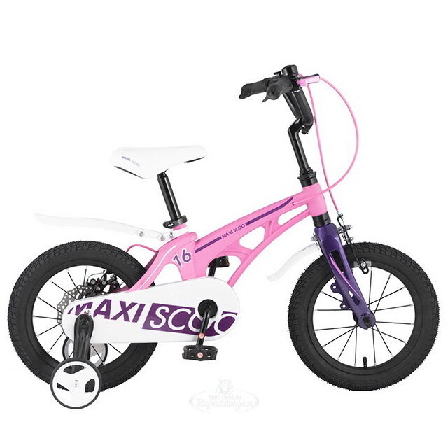 Двухколесный велосипед Maxiscoo Cosmic 16" розовый матовый Maxiscoo