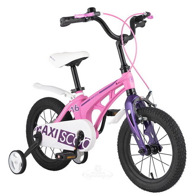 Двухколесный велосипед Maxiscoo Cosmic 16" розовый матовый Maxiscoo