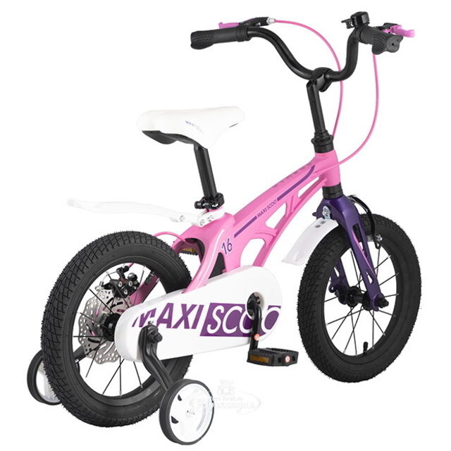 Двухколесный велосипед Maxiscoo Cosmic 16" розовый матовый Maxiscoo