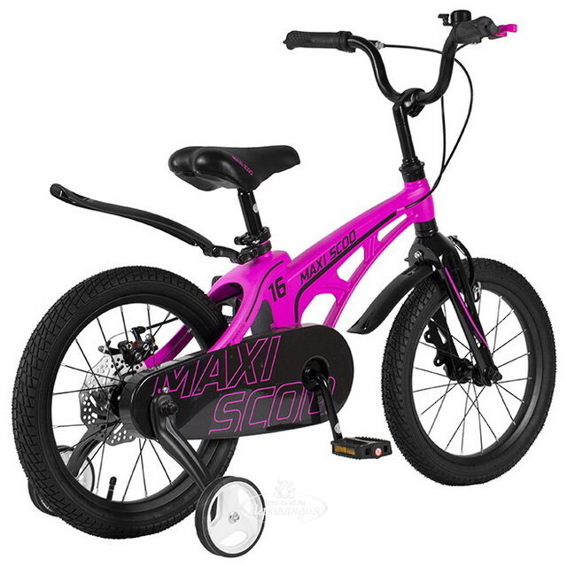 Двухколесный велосипед Maxiscoo Cosmic 16" розовый Maxiscoo