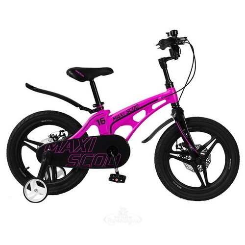 Двухколесный велосипед Maxiscoo Cosmic Delux 16" розовый Maxiscoo