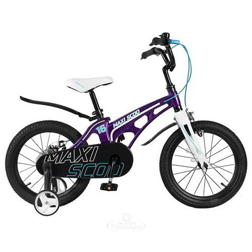 Двухколесный велосипед Maxiscoo Cosmic 16" лиловый Maxiscoo