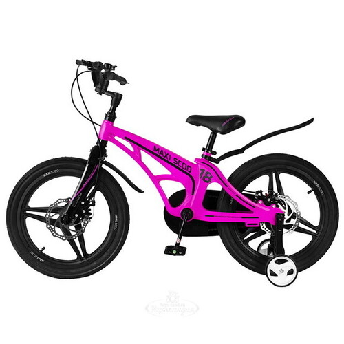 Двухколесный велосипед Maxiscoo Cosmic Delux 18" розовый Maxiscoo