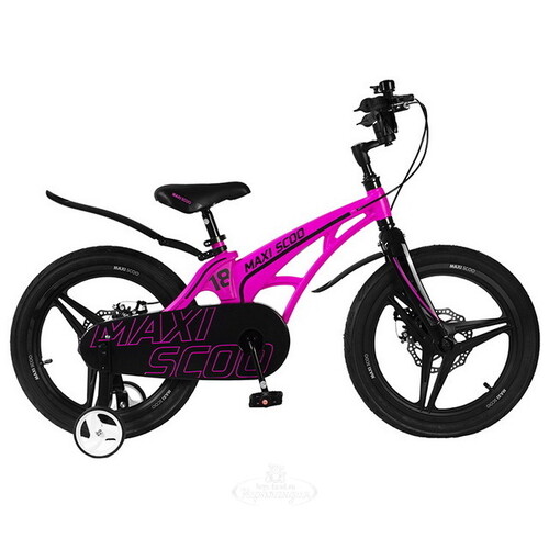 Двухколесный велосипед Maxiscoo Cosmic Delux 18" розовый Maxiscoo