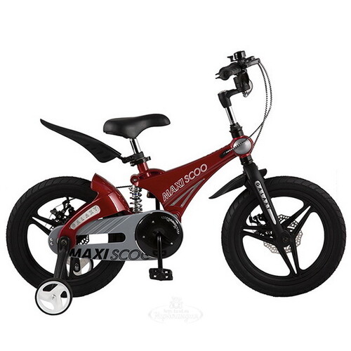 Двухколесный велосипед Maxiscoo Galaxy Delux 14" красный Maxiscoo