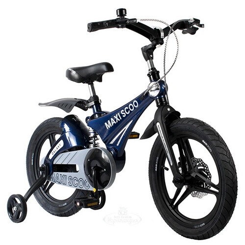 Двухколесный велосипед Maxiscoo Space 16", темно-синий Maxiscoo