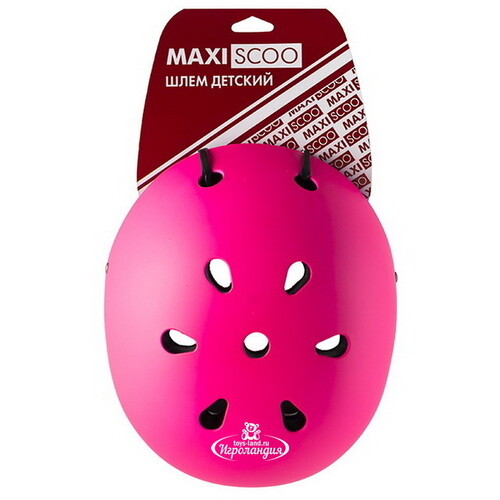 Детский защитный шлем Maxiscoo 50-54 см розовый Maxiscoo