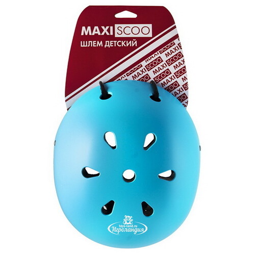 Детский защитный шлем Maxiscoo 55-58 см голубой Maxiscoo