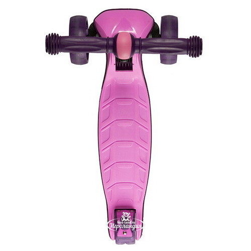 Трехколесный самокат Maxiscoo Junior Plus розовый, светящиеся колeса 120/80 мм, до 50 кг Maxiscoo