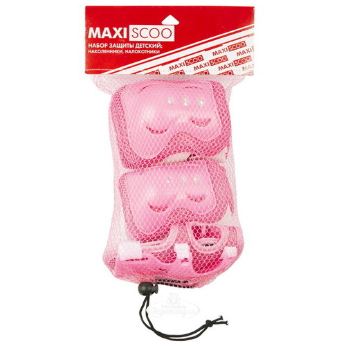 Защита для роликов и самоката Maxiscoo M розовая Maxiscoo
