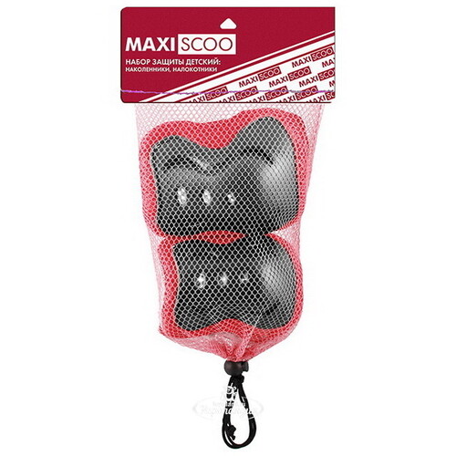 Защита для роликов и самоката Maxiscoo M красная Maxiscoo