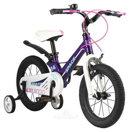 Двухколесный велосипед Maxiscoo Space 14" фиолетовый Maxiscoo