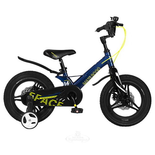 Двухколесный велосипед Maxiscoo Space Delux 14" синий Maxiscoo
