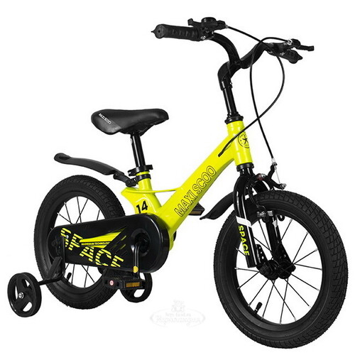 Двухколесный велосипед Maxiscoo Space 14" желтый Maxiscoo