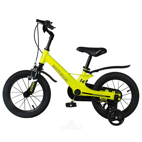Двухколесный велосипед Maxiscoo Space 14" желтый Maxiscoo