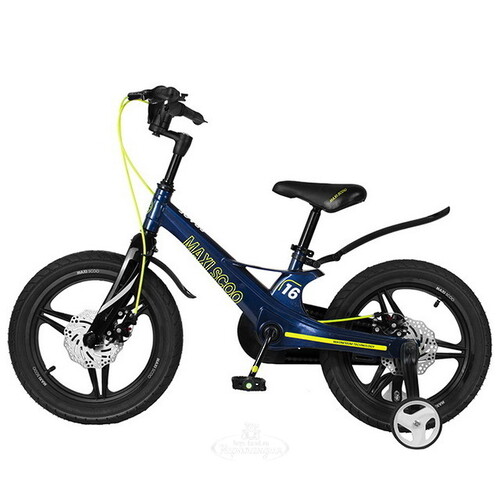 Двухколесный велосипед Maxiscoo Space Delux 16" синий Maxiscoo