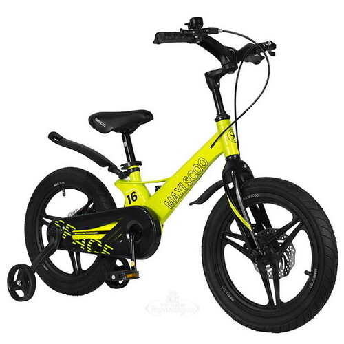Двухколесный велосипед Maxiscoo Space Delux 16" желтый Maxiscoo
