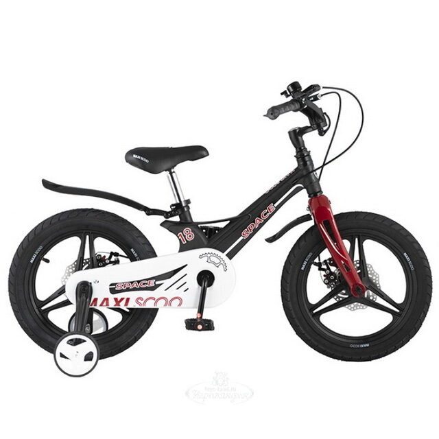 Двухколесный велосипед Maxiscoo Space Delux 18" черный матовый Maxiscoo (Максику)