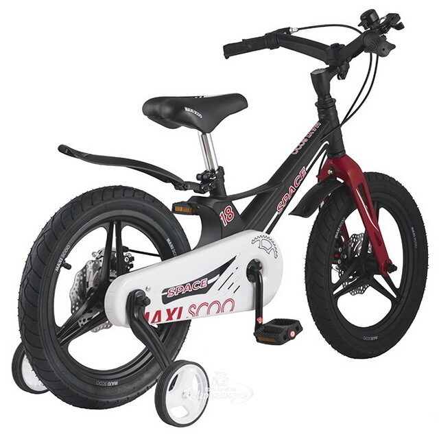 Двухколесный велосипед Maxiscoo Space Delux 18" черный матовый Maxiscoo (Максику)