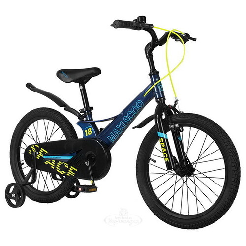 Двухколесный велосипед Maxiscoo Space 18" синий Maxiscoo