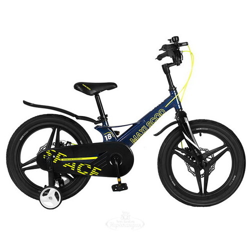 Двухколесный велосипед Maxiscoo Space Delux 18" синий Maxiscoo