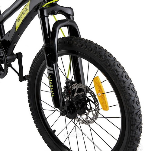 Двухколесный велосипед Maxiscoo Supreme 20", 6 скоростей, черный с желтым Maxiscoo