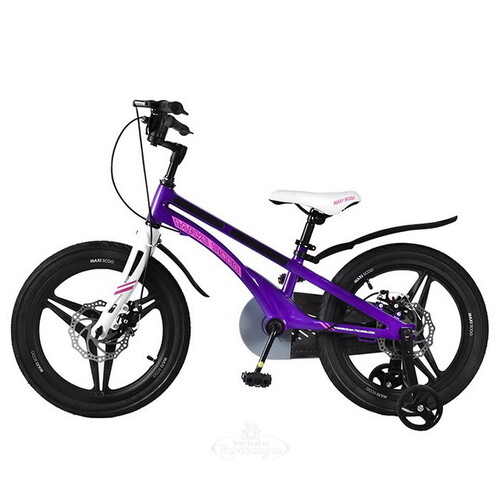 Двухколесный велосипед Maxiscoo Ultrasonic Delux 18" лиловый Maxiscoo
