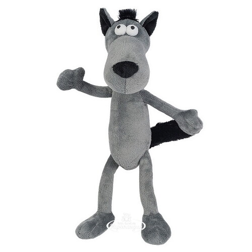 Мягкая игрушка на каркасе Волчок - Серый Бочок 22 см, коллекция Гнутики Maxitoys