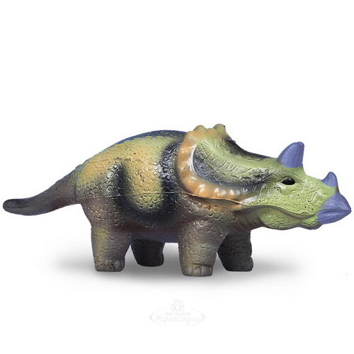 Антистресс-игрушка Сквиш Динозавр Трицератопс 23 см Maxitoys