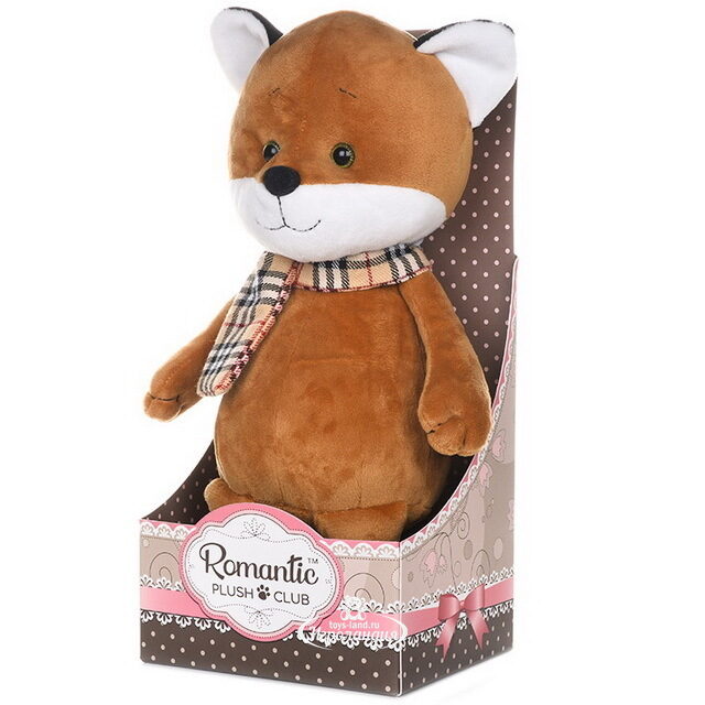 Мягкая игрушка Лисенок в шарфике 25 см, коллекция Romantic Plush Club Maxitoys