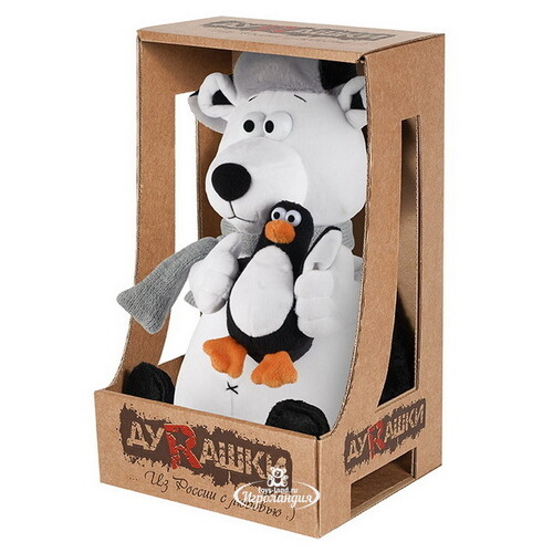 Мягкая игрушка Полярный медведь и Пингвин 24 см, коллекция ДуRашки Maxitoys