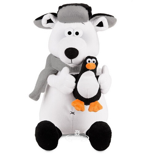 Мягкая игрушка Полярный медведь и Пингвин 24 см, коллекция ДуRашки Maxitoys