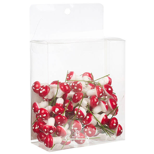 Декоративные Мухоморчики Waldpilze 2 см, 60 шт, на проволоке Koopman