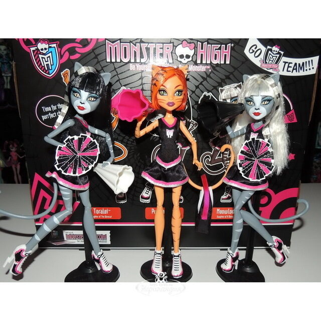 Набор кукол Торалей Страйп Пурсефона и Мяулодия Черлидеры (Monster High) Mattel