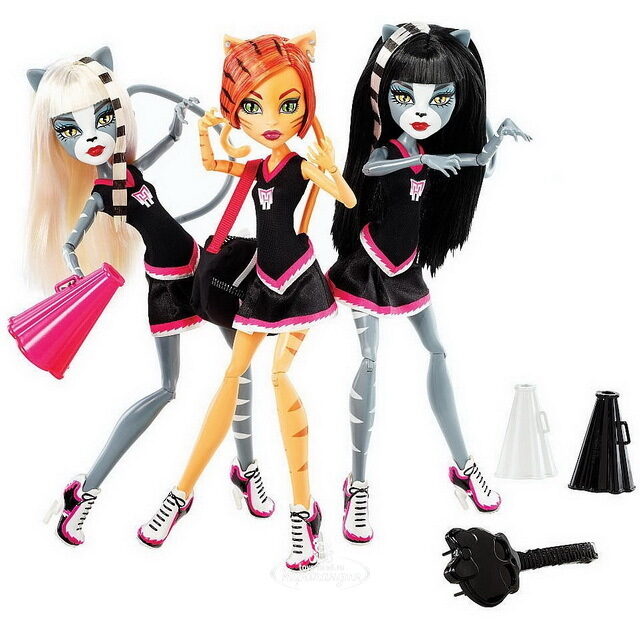 Набор кукол Торалей Страйп Пурсефона и Мяулодия Черлидеры (Monster High) Mattel