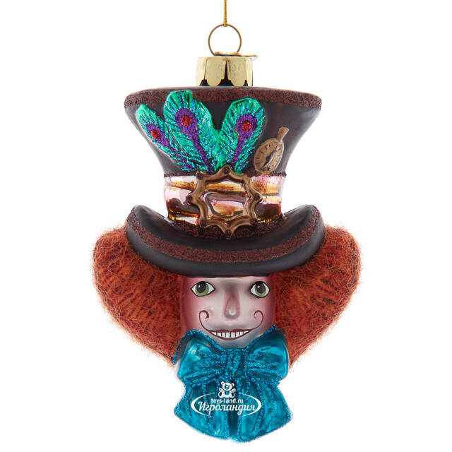 Стеклянная елочная игрушка Шляпник - Imaginary Alice 12 см Kurts Adler