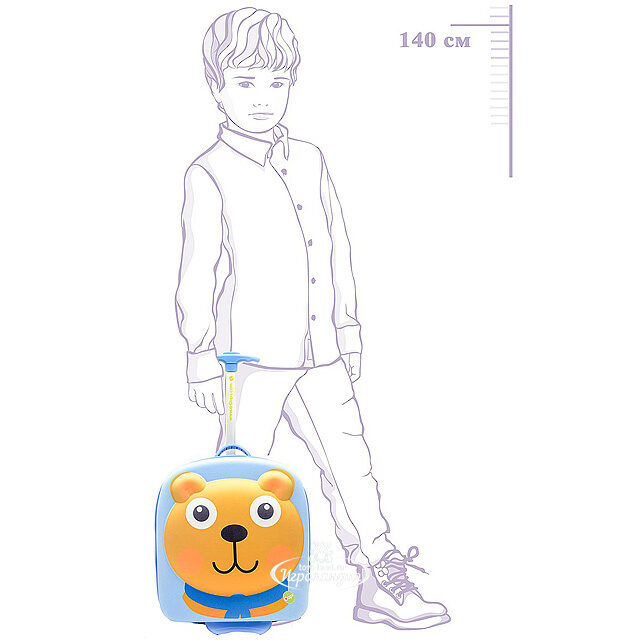 Чемодан детский "Медведь" на колесах, Oops Oops