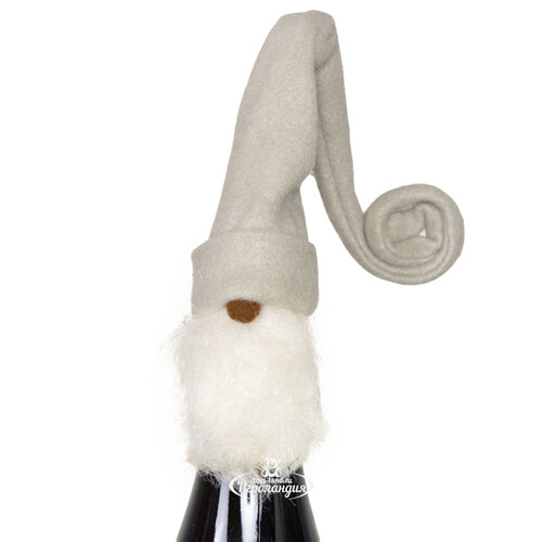 Украшение на бутылку Колпак Гнома Роланда 48 см, серый Swerox